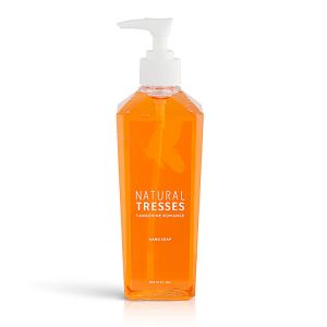 Custom clear label sample showing shampoo print artwork applied on clear pump bottle