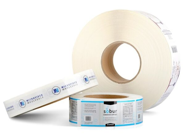 Custom-Roll-Labels Samples of custom roll labels in various sizes