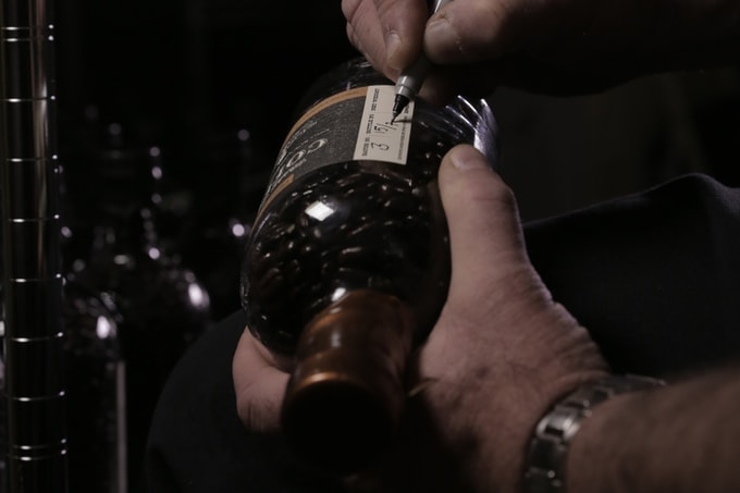 WHISKEY BARREL COFFEE MANUAL LABEL