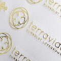 Embossing with foil gold foil stamp