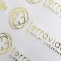 Embossing with foil gold foil stamp