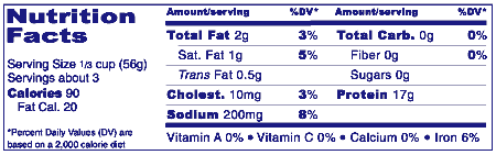 Nutrition Facts - FDA DV