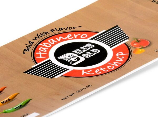 custom-sauce labels-10-white-coated-paper-with-gloss-laminate-habanero-ketchup Custom Sauce Labels