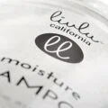 Custom shampoo labels of Livlu California using clear stock with Gloss laminate