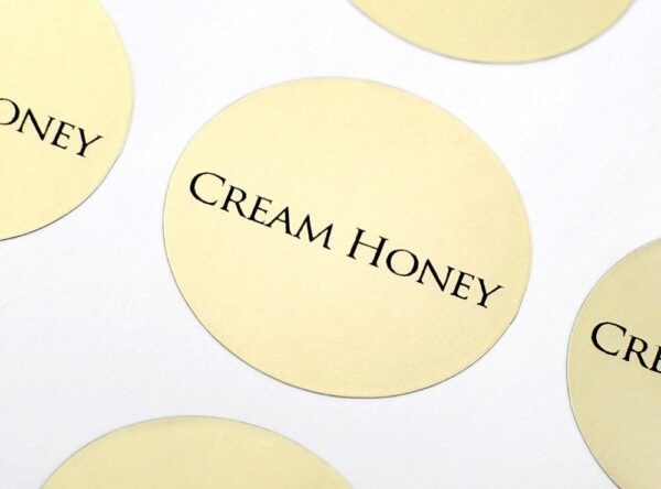 honey-page (custom-honey-labels)-110-matte-gold-pet-with-gloss-laminate-cream-honey Custom Honey Labels