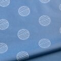 17gsm royal blue custom printed tissue paper with circular logo print in white ink