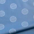 17gsm royal blue custom printed tissue paper with circular logo print in white ink