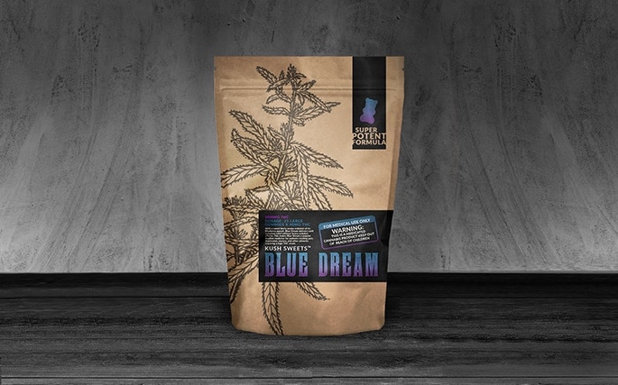 General Requirements for Packaging Cannabis Manual - Sample Image Blue Dream Stand Up Pouch