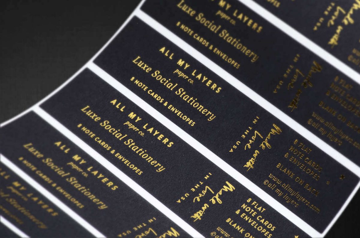 Details about   Gold Foil custom printed Black circle address stickers logo  x 50-200 labels