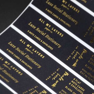 Custom Foil Stamped Labels