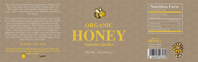 Kraft labels for honey packaging