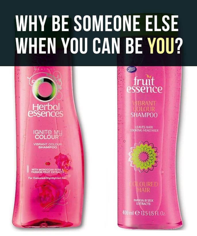 Copycat Branding - Herbal Essences vs. Fruit Essence Shampoo