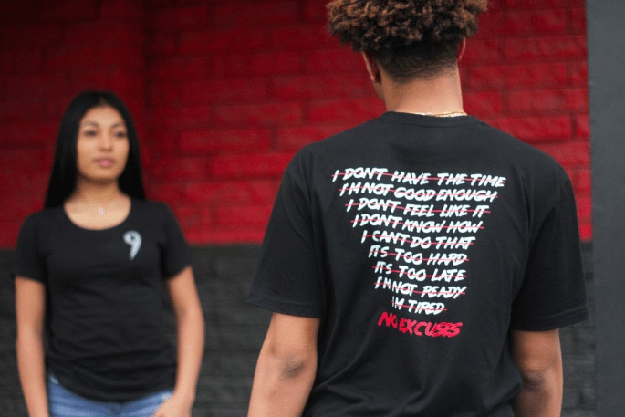 Nine Knives - No Excuses Shirt Design - Inkable Label Co. Spotlight