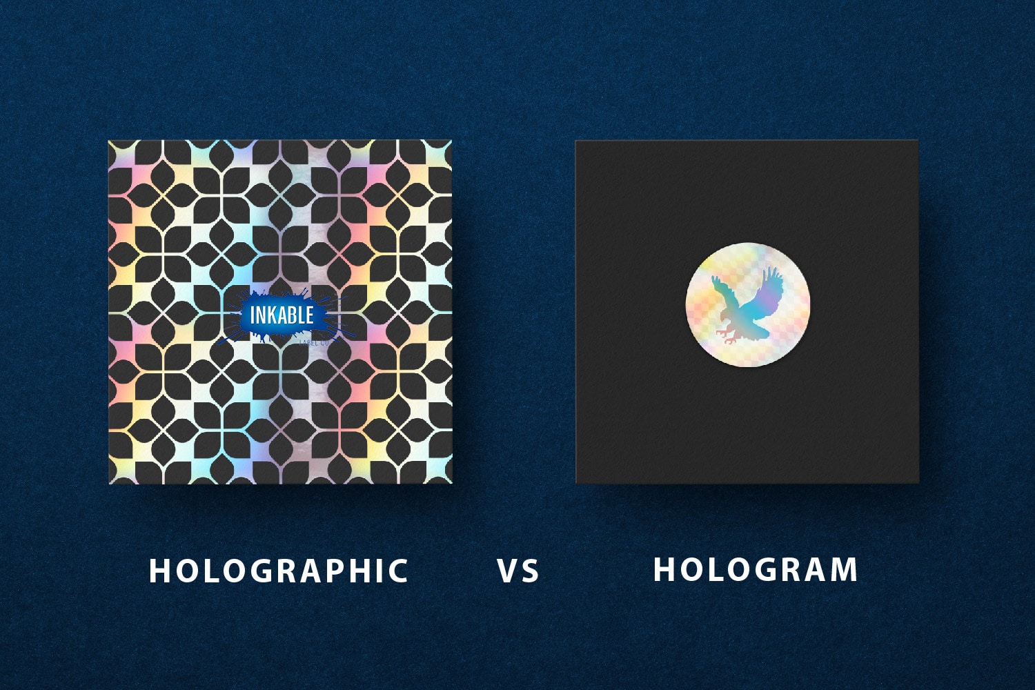 Image differentiating "holographic" versus "hologram" terminology