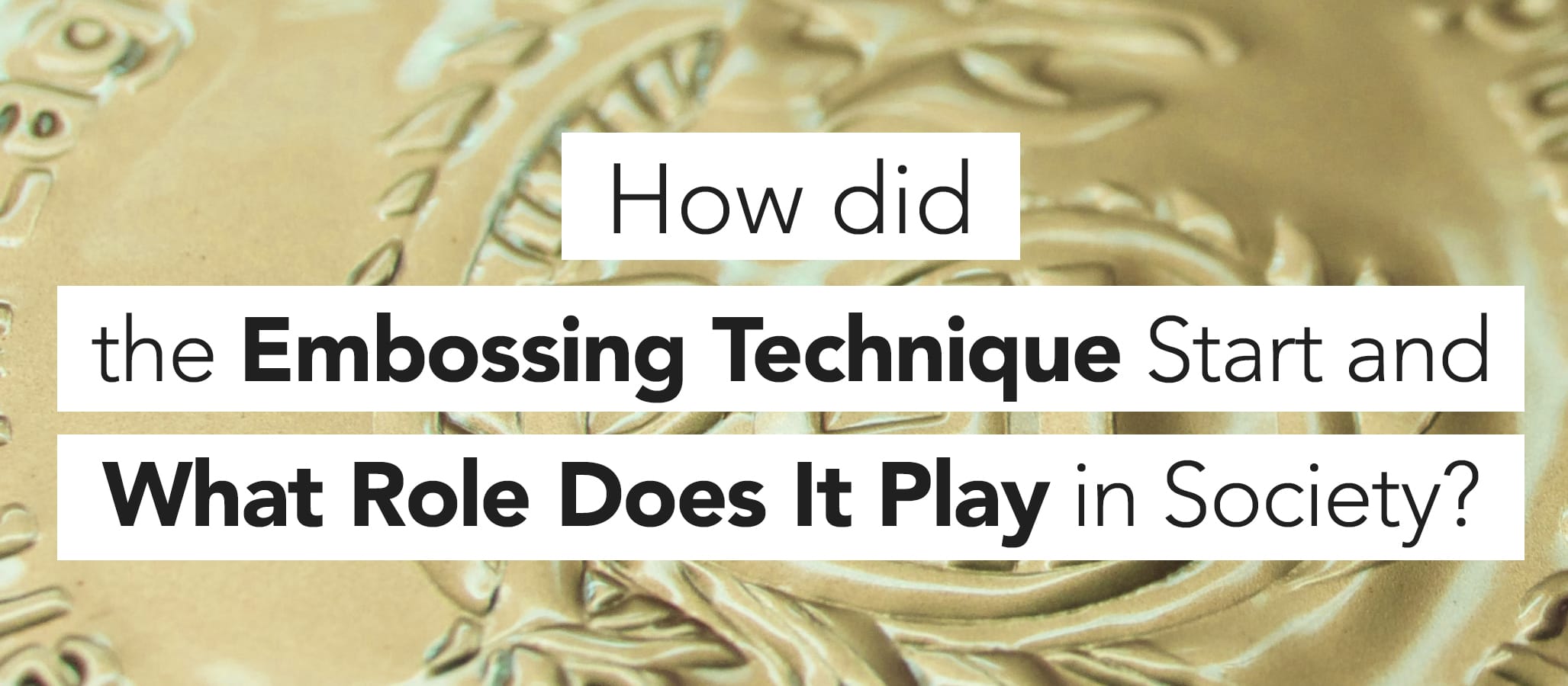 History of Embossing Header Section Image