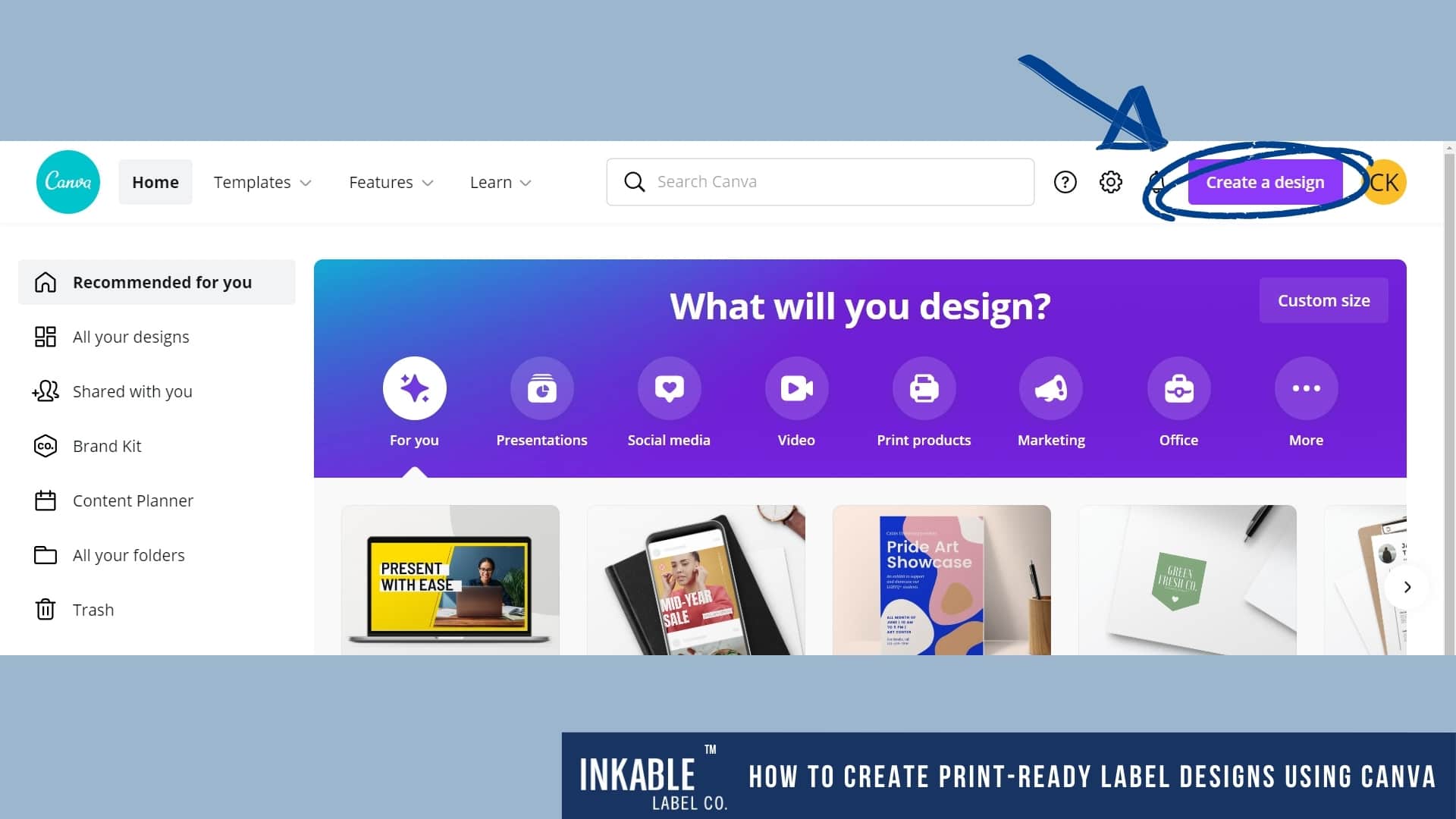 How to Create Print-Ready Designs in Canva Step 1