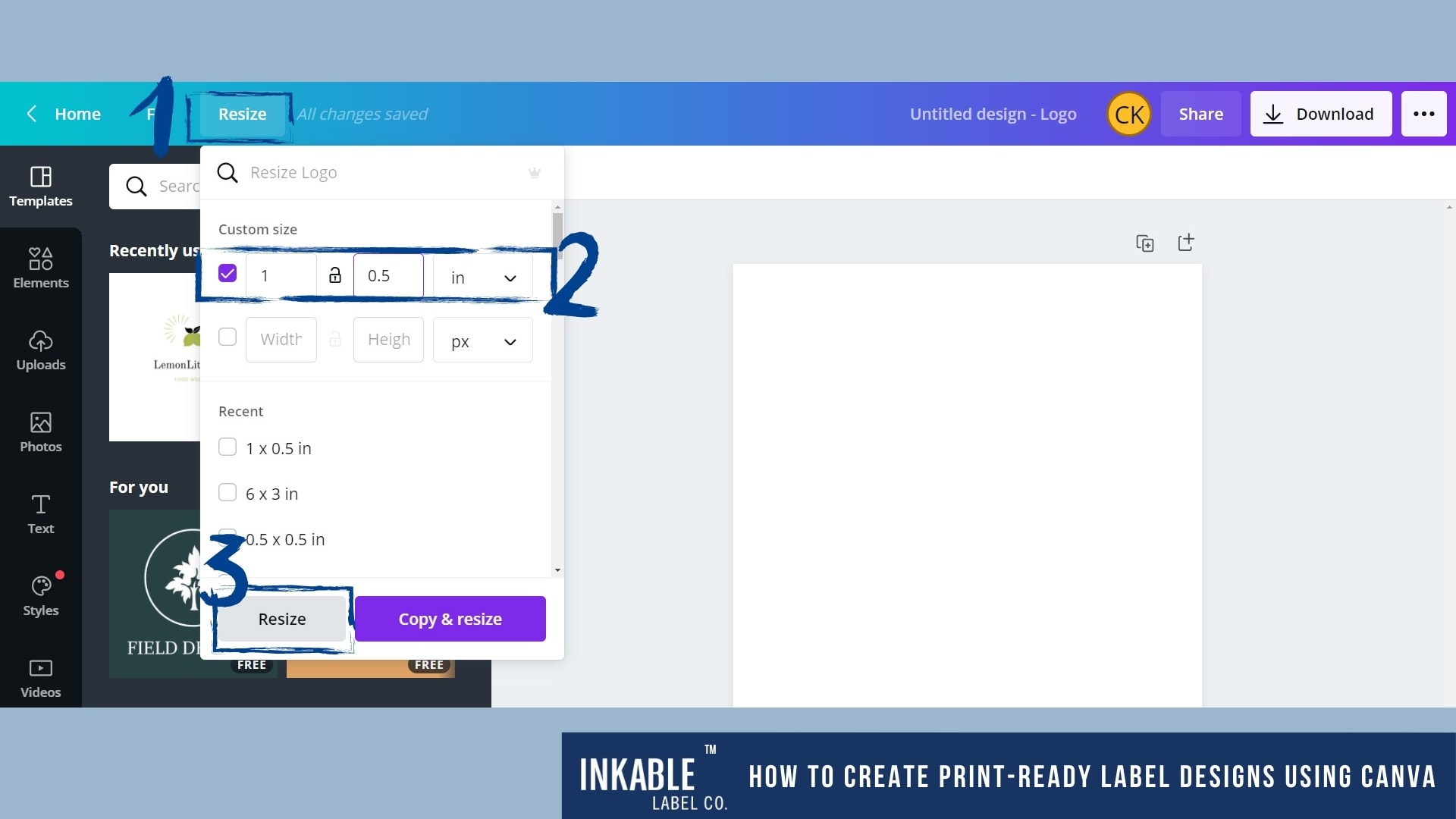 How to Create Print-Ready Designs in Canva Step 2