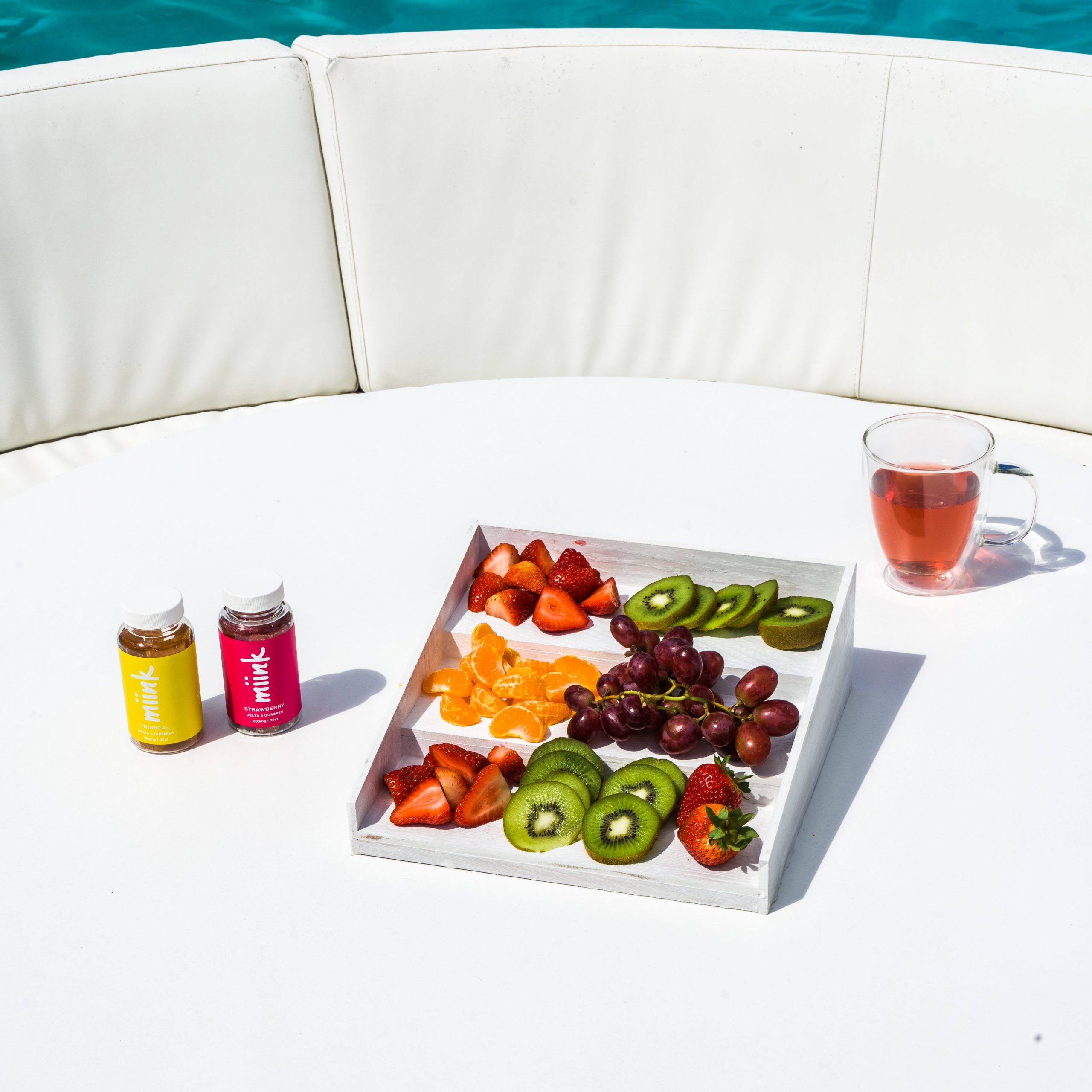 Miink Strawberry and Tropical Gummies on float