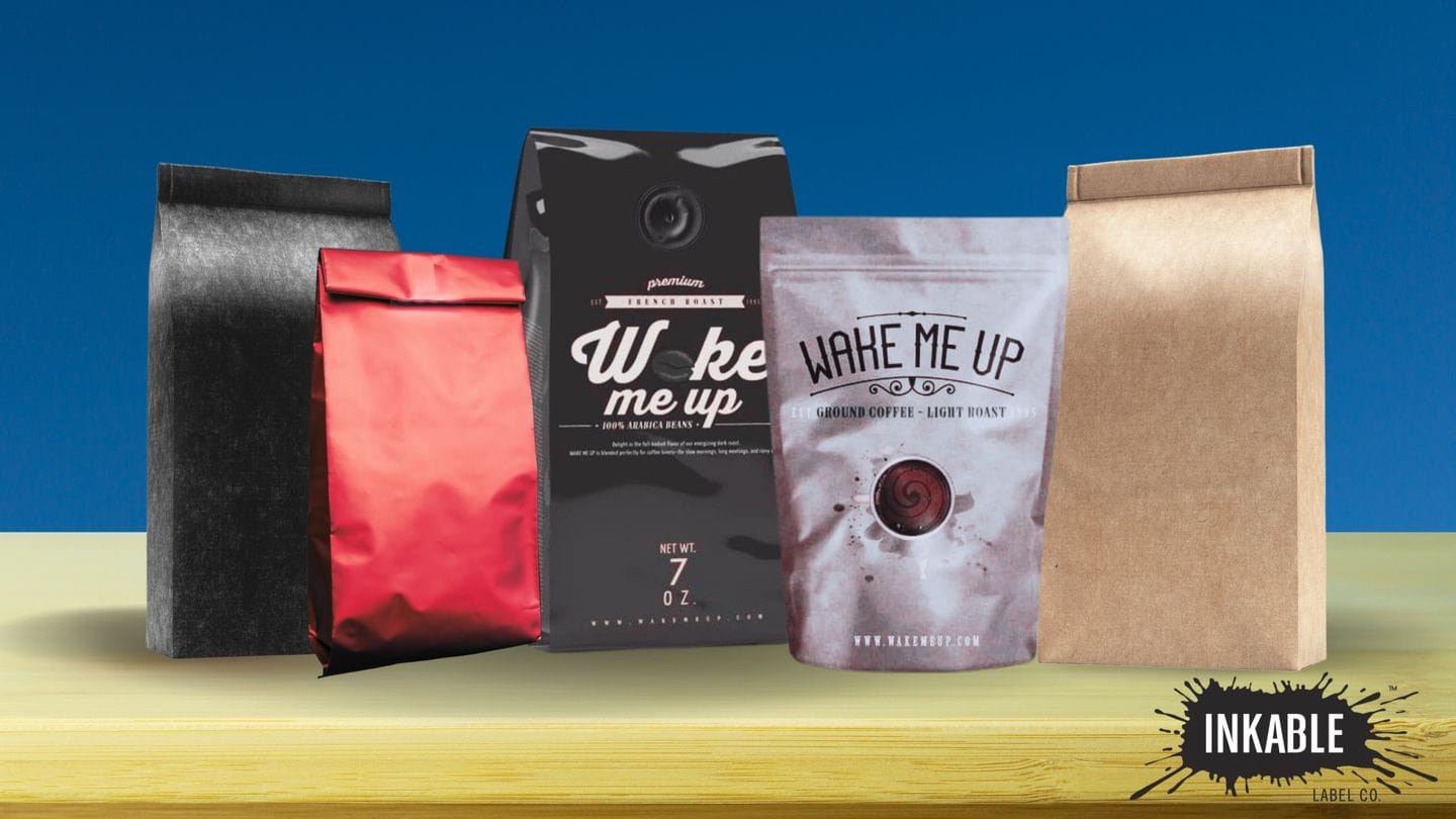 Group shot of different gusseted bags