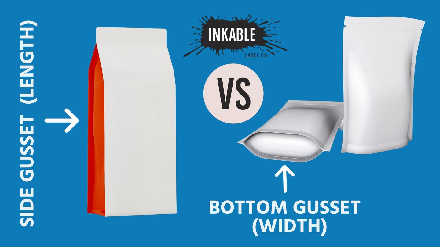 Side vs bottom gussets in a packaging bag