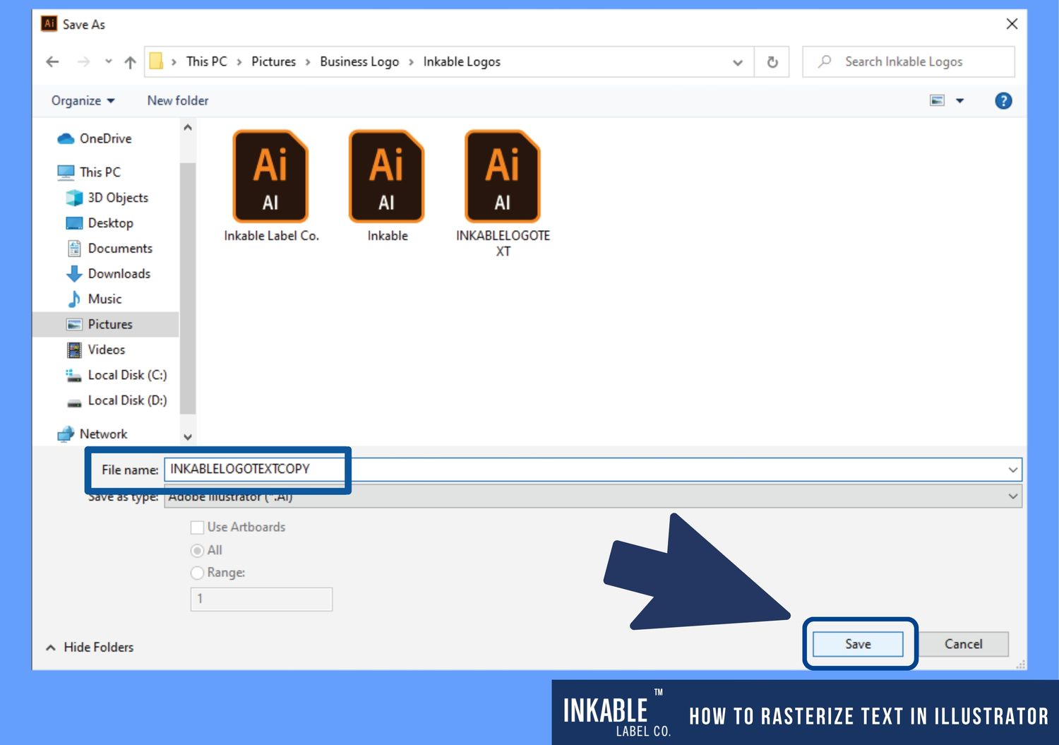 Step 4 - Specify type of rasterization