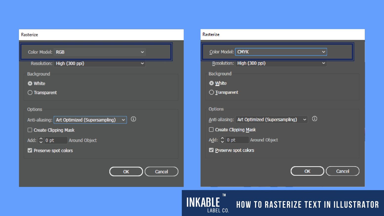 Step 7A - Select color mode