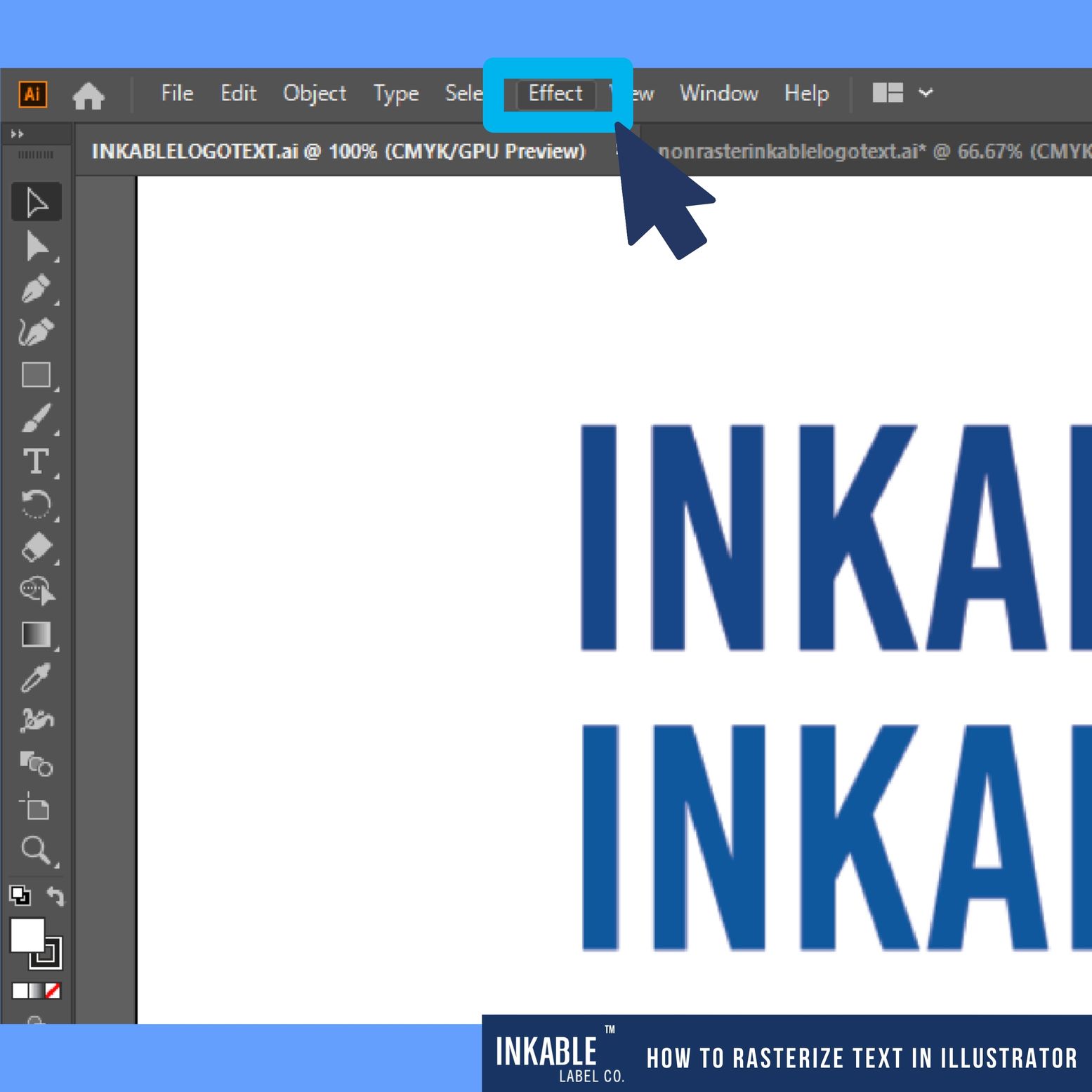 Step 8A - Select the Effects option