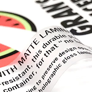 Clear PVC with Matte Laminate